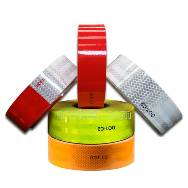 Diamond Grade DOT-C2 Reflective Tape For Vehicles Red6''/White6'' - Image 5