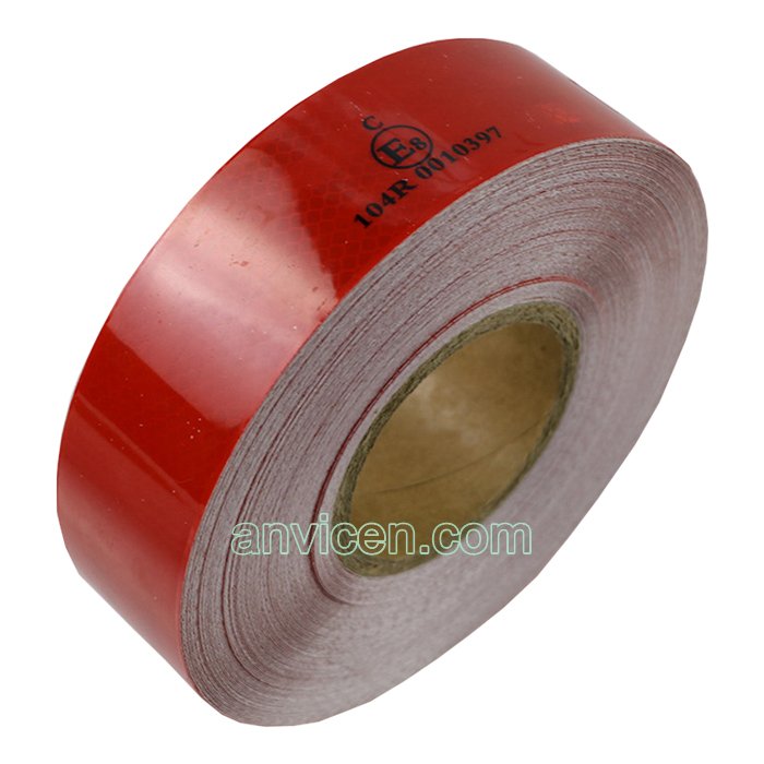 Red Reflective 50mm ECE 104R Conspicuity Tape 50m diamond grade HGV Lorry Truck 