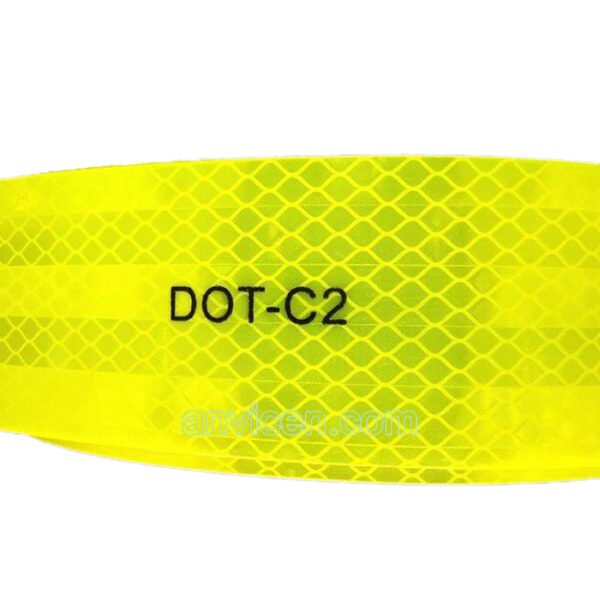 DOT-C2 Diamond Grade Fluorescent Yellow-Green Reflective Tape For Truck