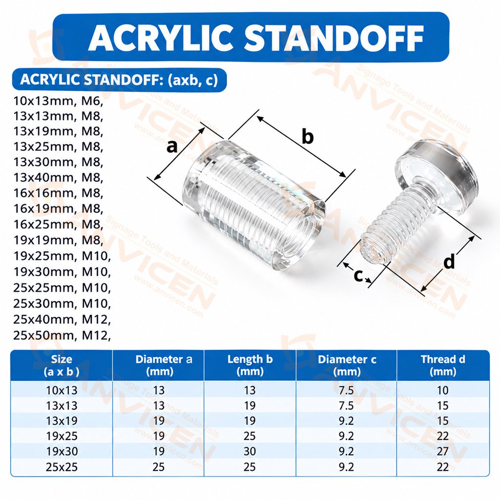 acrylic standoffs wholesale 